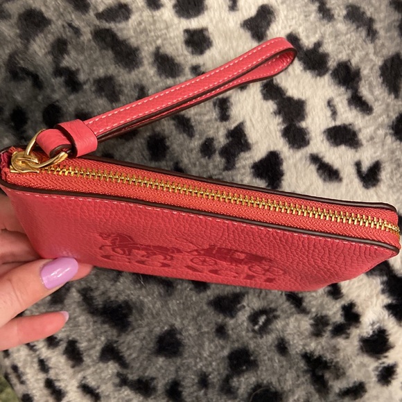 Coach Corner Zip Wristlet, Strawberry Haze - Picture 2 of 5